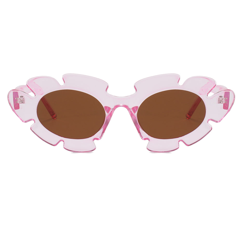 Women Flower Cat Eye Sunglasses