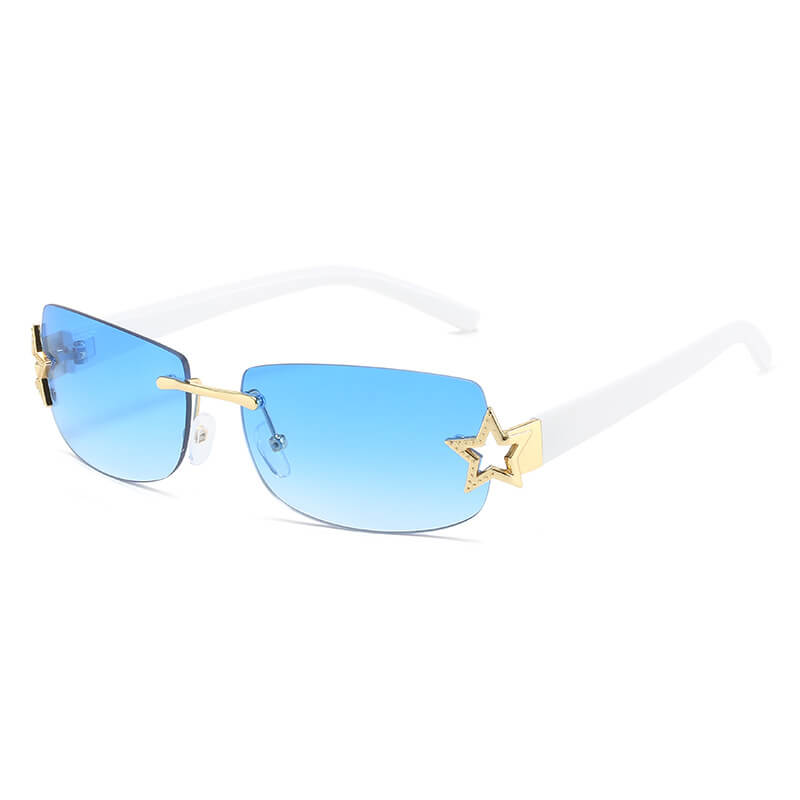 Y2K Rectangle Rimless Sunglasses