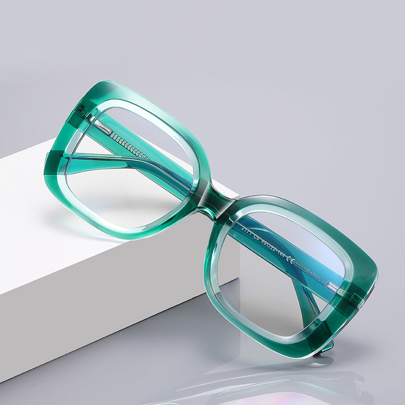 Women Square Cat Eye Computer Blue Light Blocking Glasses