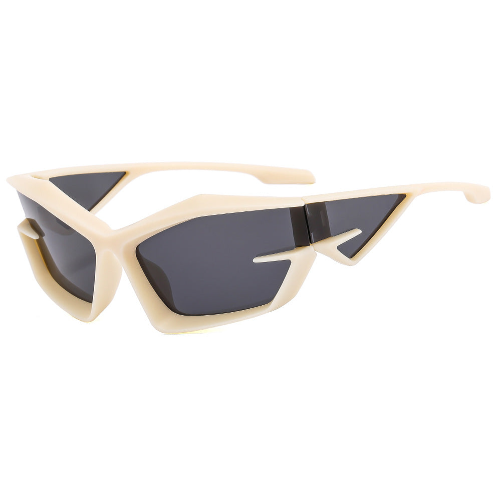 Irregular Steampunk Shades Sporty Y2K Sunglasses