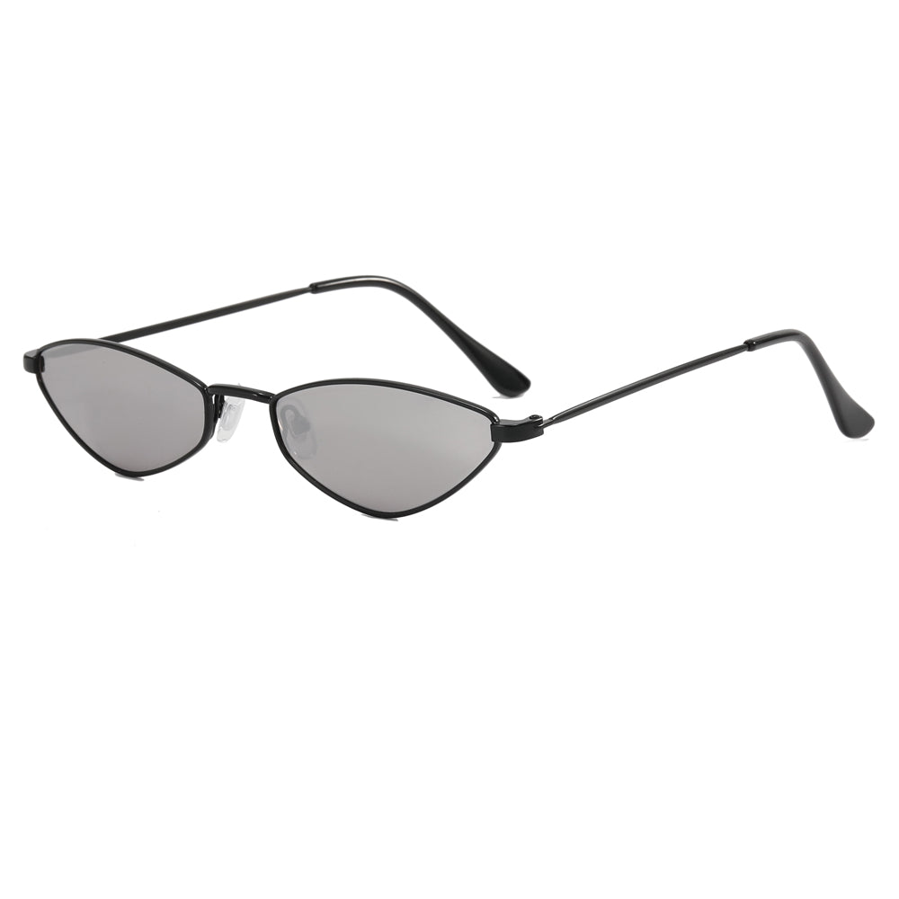 Cat Eye Women Small Triangle Metal Frame Sunglasses
