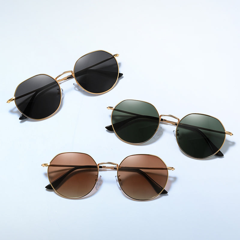 Classic Round Metal Polarized Sunglasses