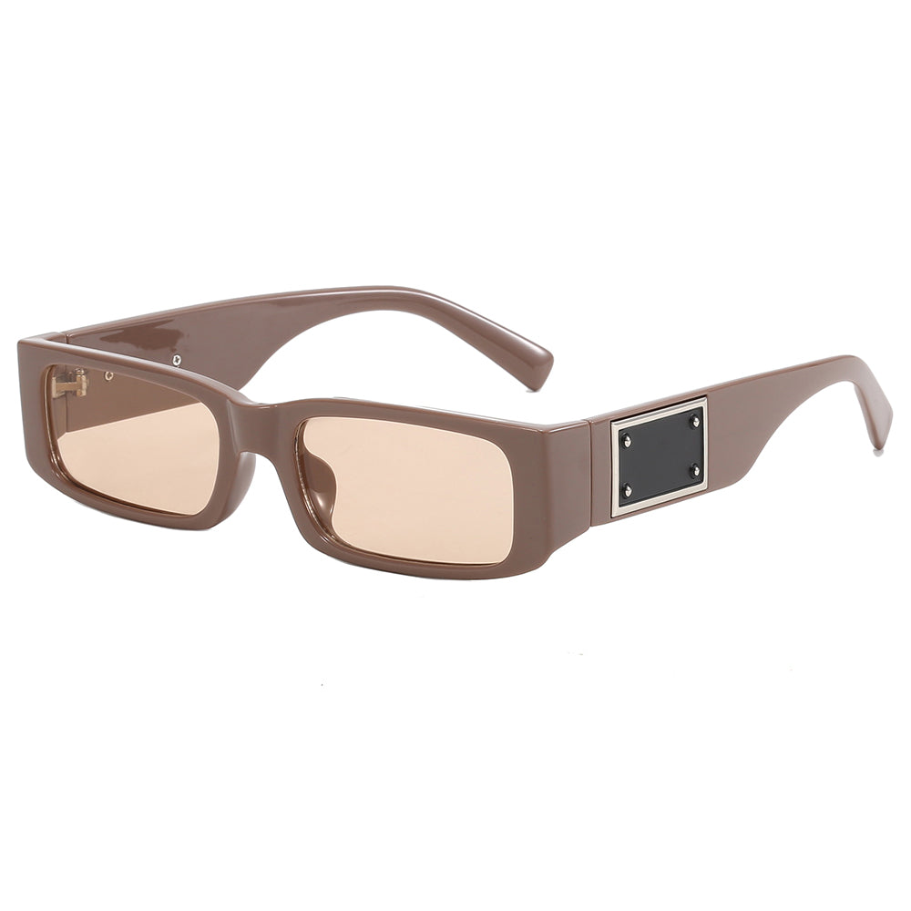 Retro Luxury Flat Top Small Rectangle Sunglasses