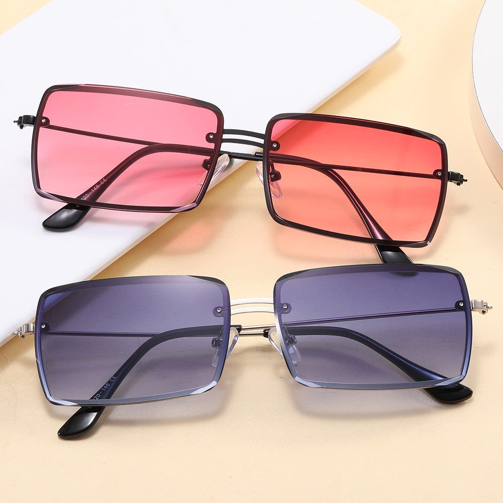 Small Rectangle Metal Frame Sunglasses
