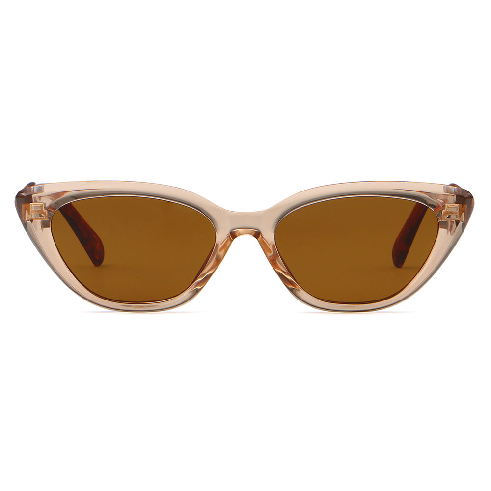 Cat Eye Women Triangle Reinforced Wire-Core Temples Sunglasses