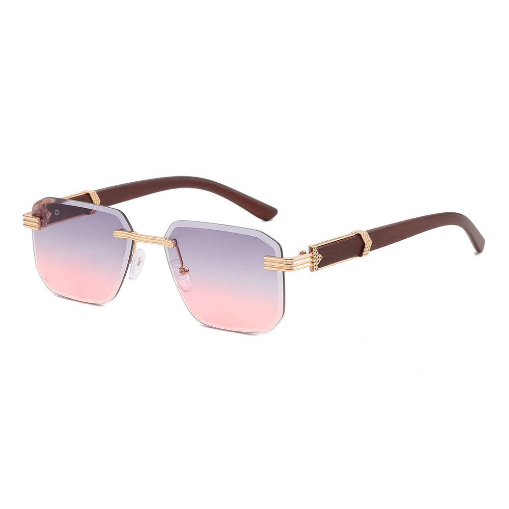 Small Rectangle Rimless Sunglasses