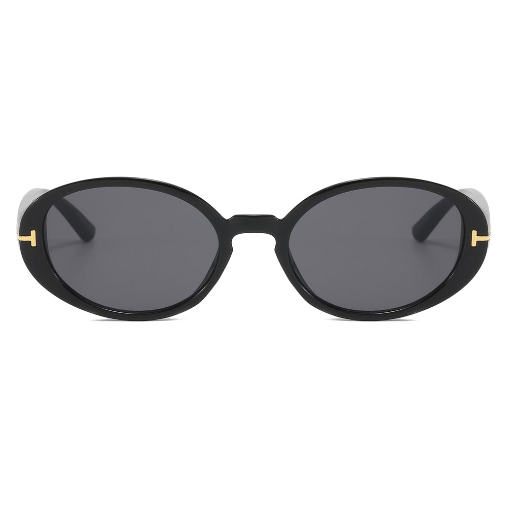 Retro Vintage Cat Eye Small Oval Narrow Sunglasses