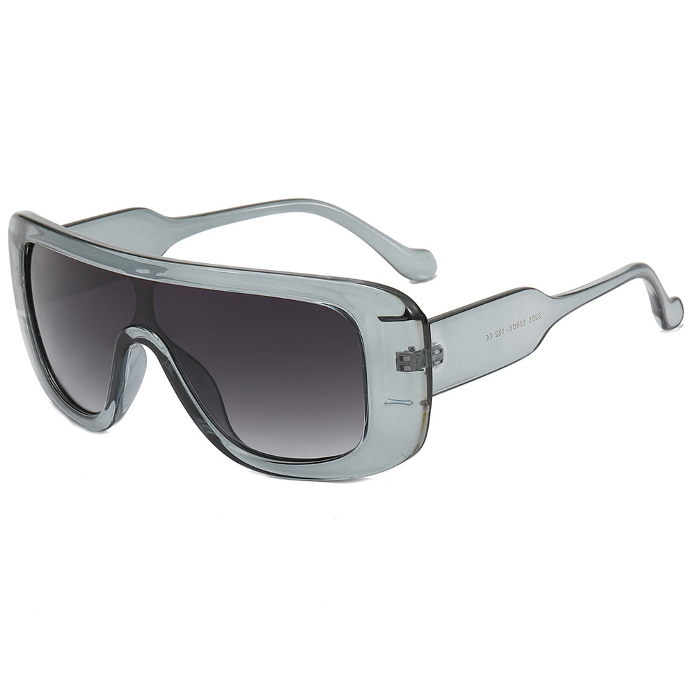 Flat Top One Piece Lens Sunglasses