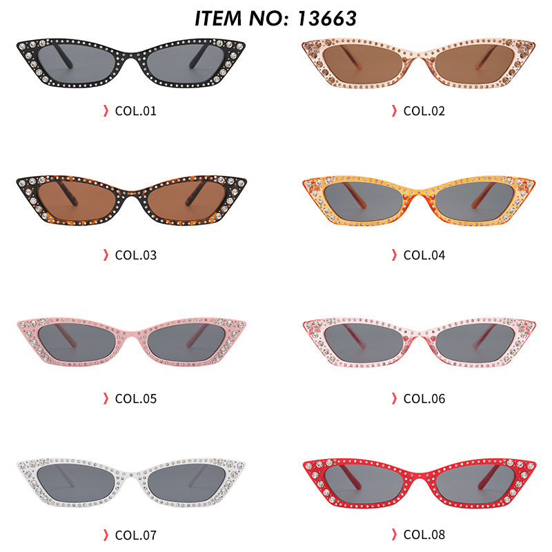 Cat Eye Bling Bling Women Rhinestones Sunglasses