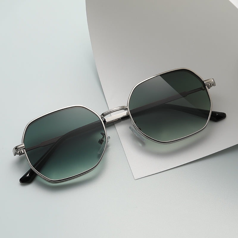 Classic Polygon Metal Sunglasses
