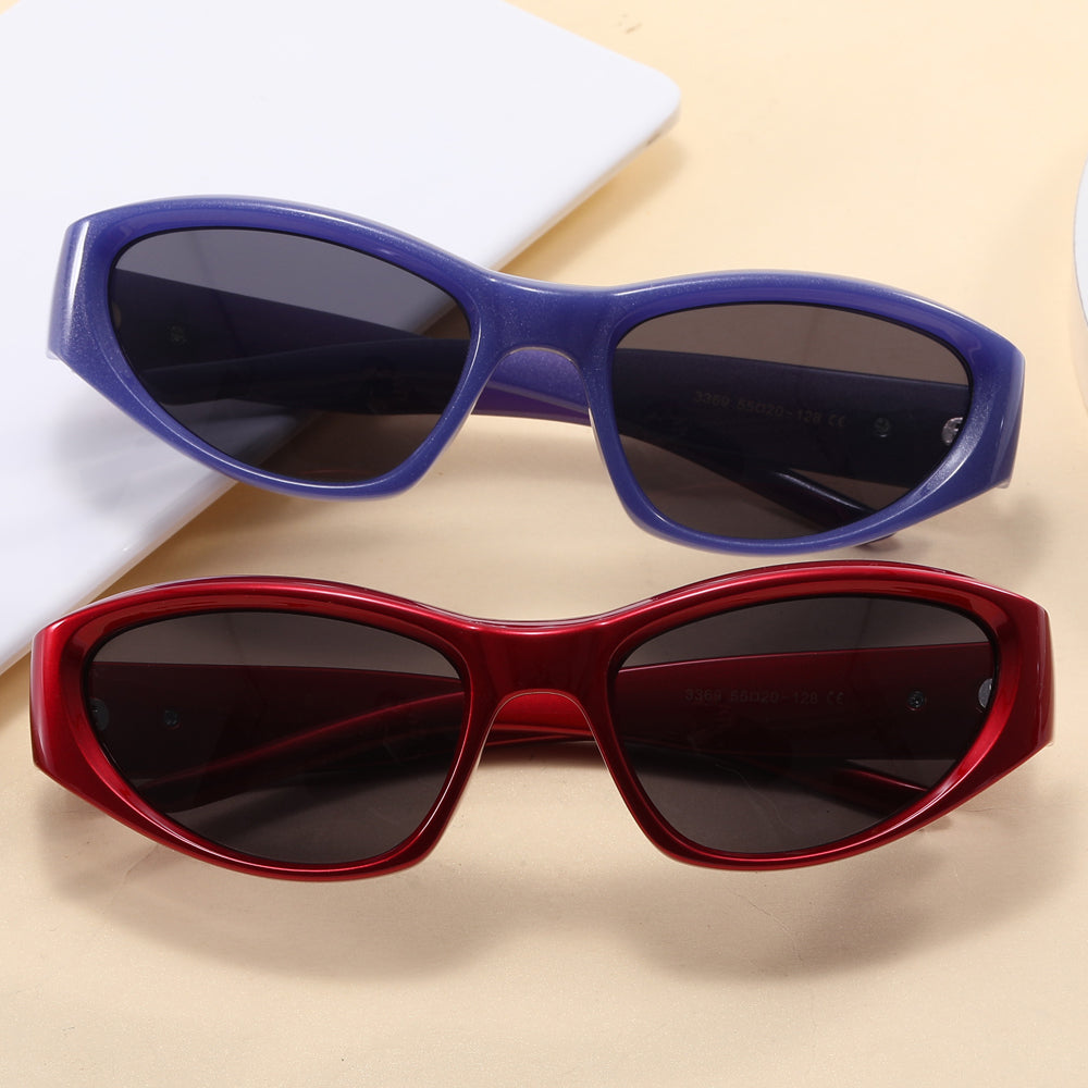 Y2K Oval Outdoor Cycling Sporty Sunglasses