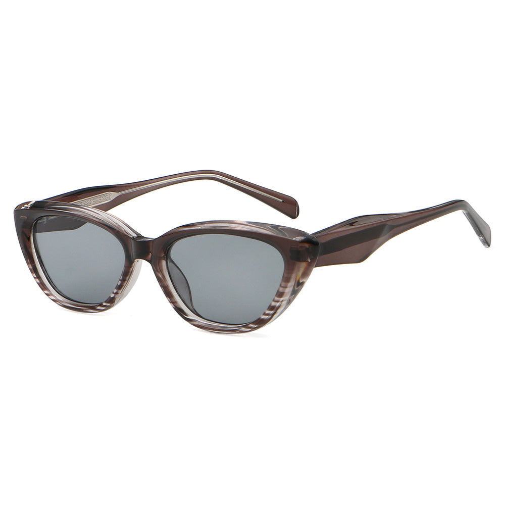 Cat Eye Women Triangle Reinforced Wire-Core Temples Sunglasses