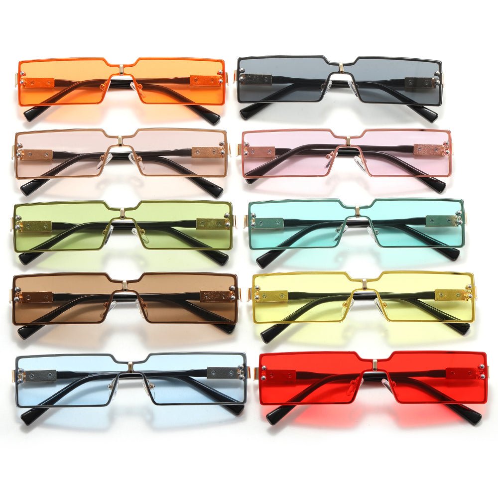 Small Rectangle Metal Frame Sunglasses