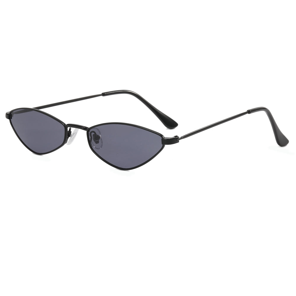 Cat Eye Women Small Triangle Metal Frame Sunglasses