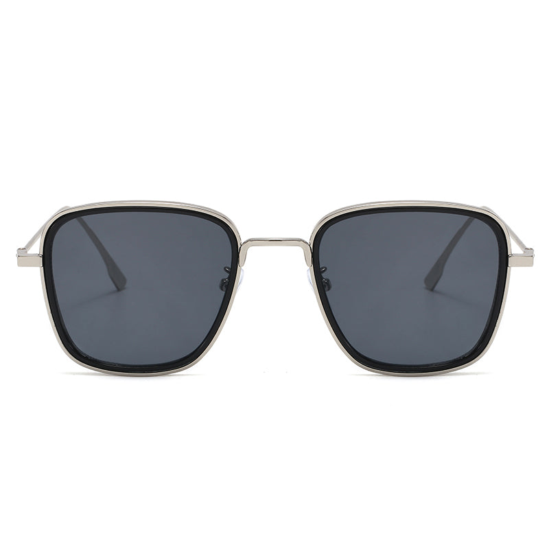 Fashion Men Square Metal Sunglasses
