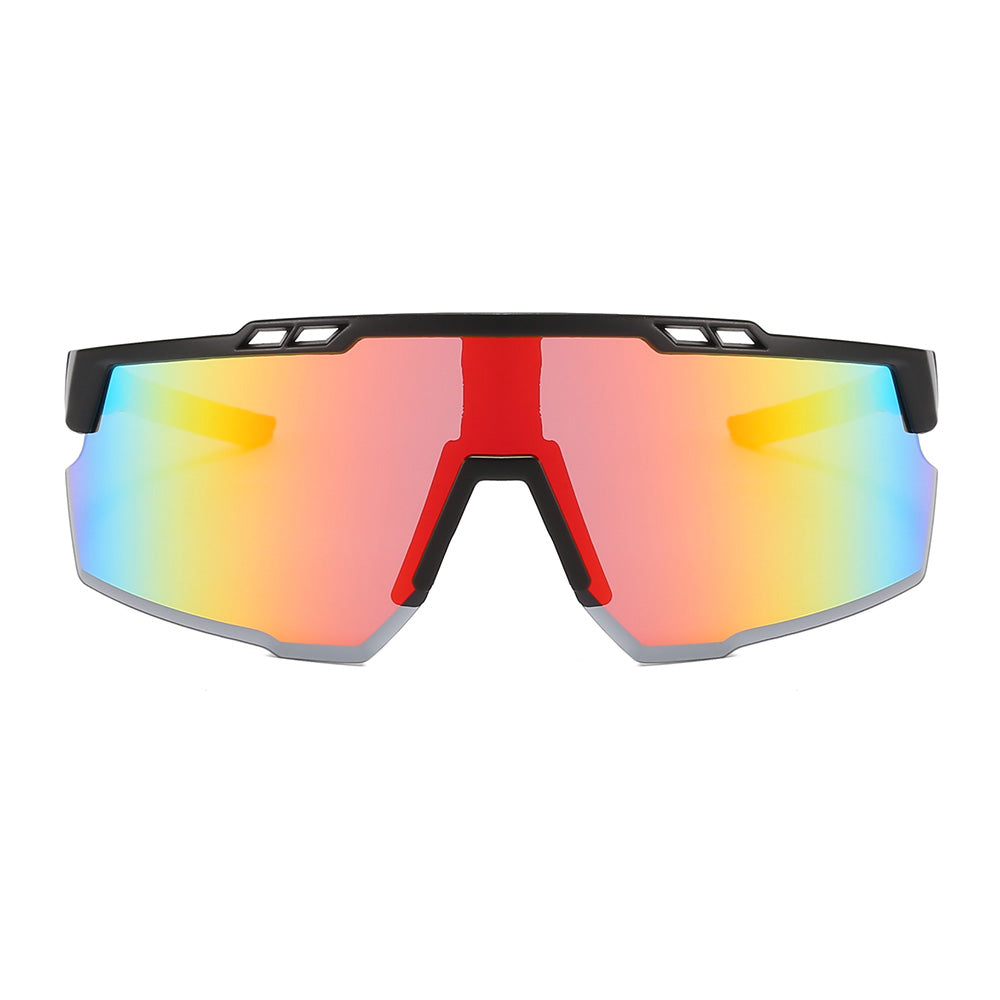 Men Flat Top Sports Cycling Mirror Sunglasses
