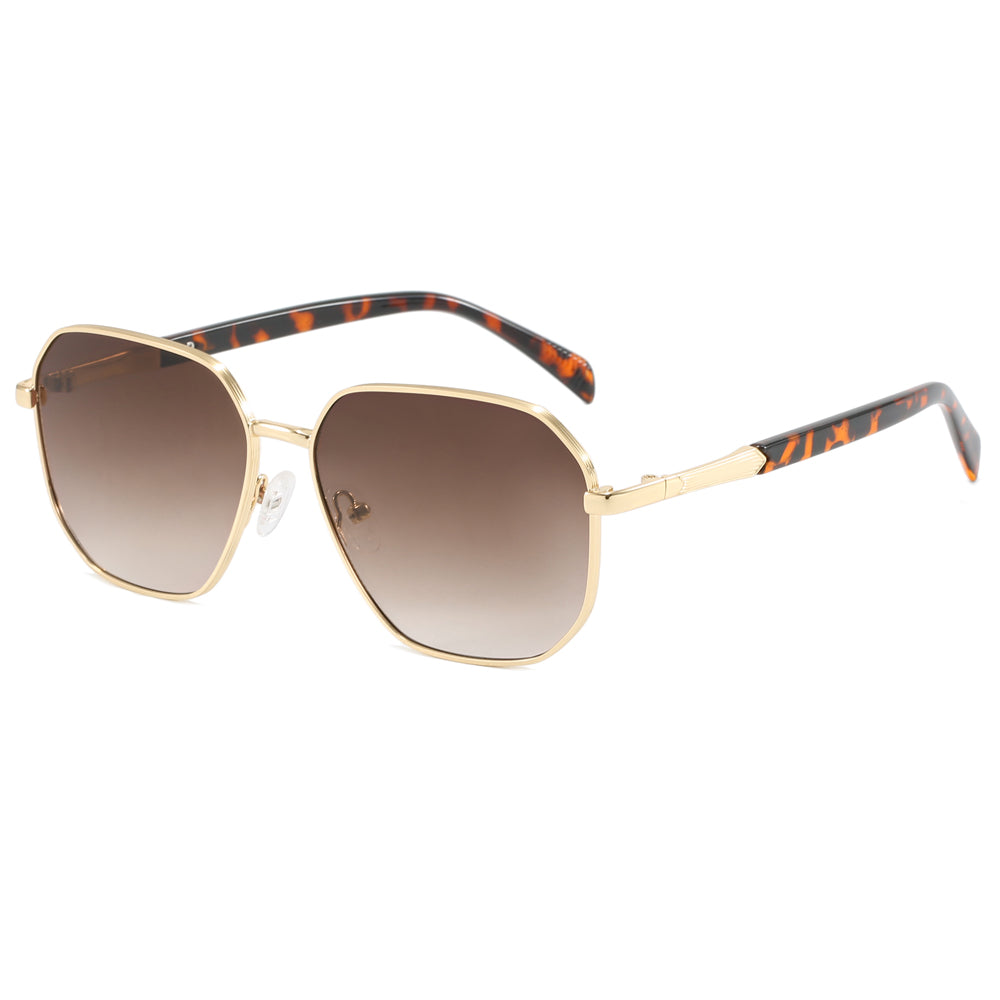 Oversize Classic Square Metal Sunglasses