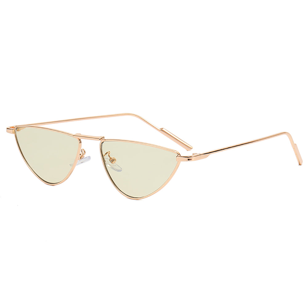 Cat Eye Small Triangle Metal Frame Sunglasses
