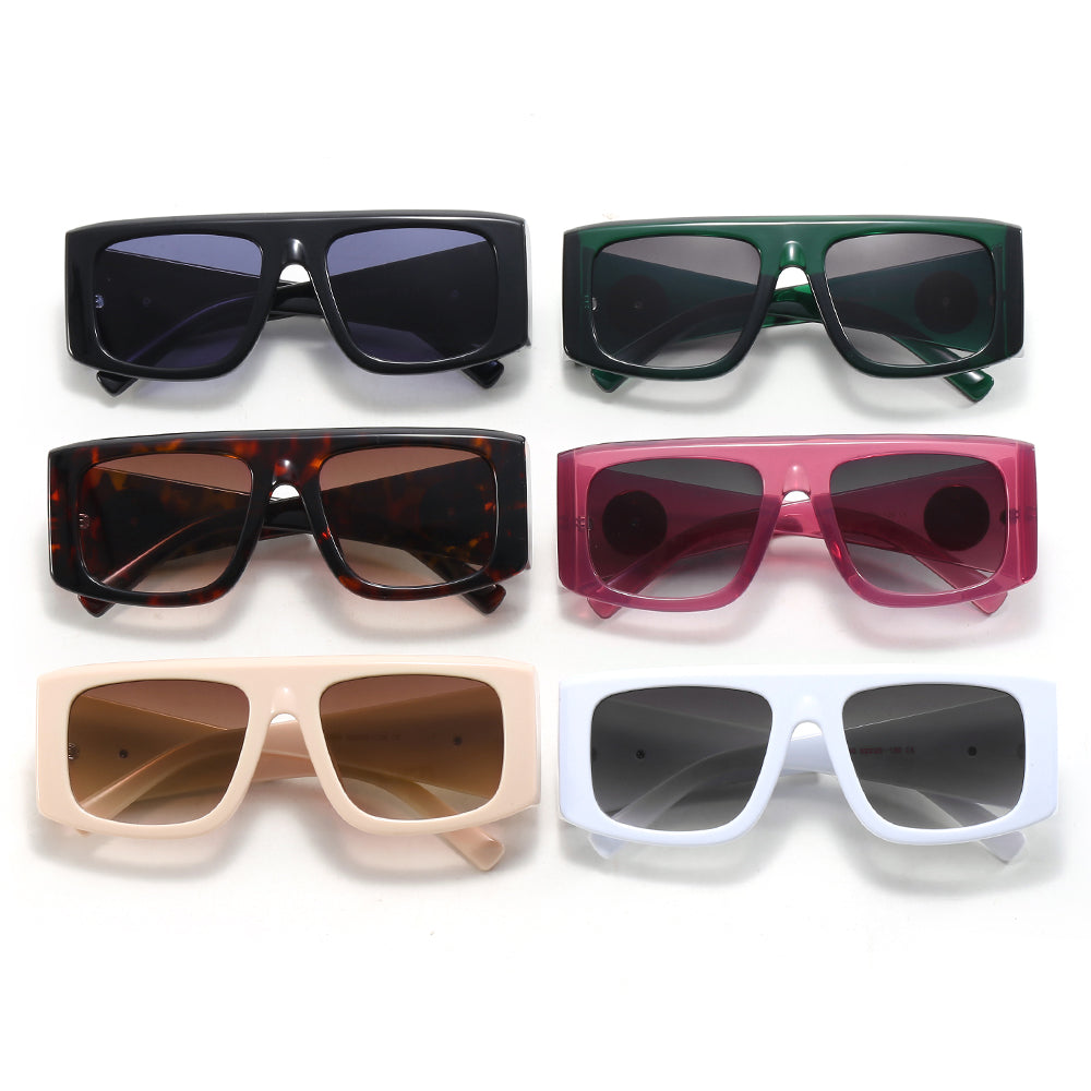 Square Gradient Shades Flat Top Sunshade Sunglasses