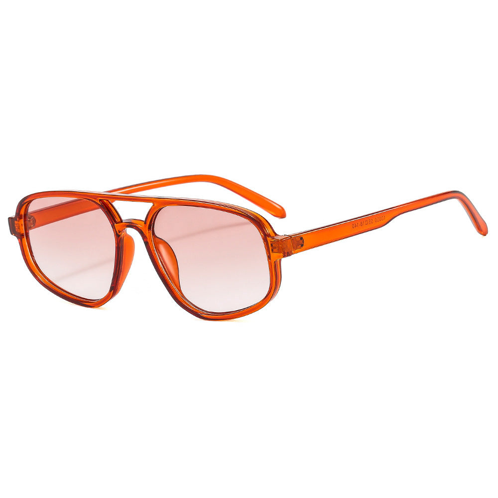 Retro Oversized Square Flat Top Sunglasses