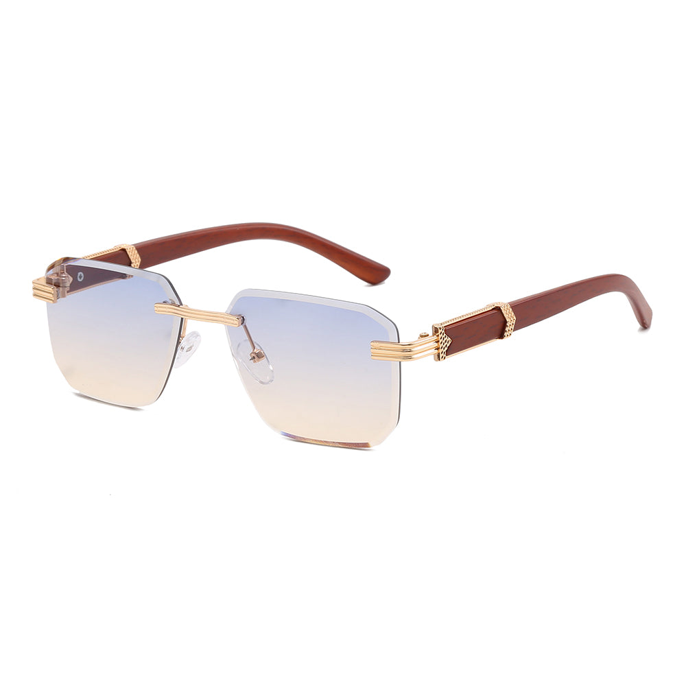 Small Rectangle Rimless Sunglasses