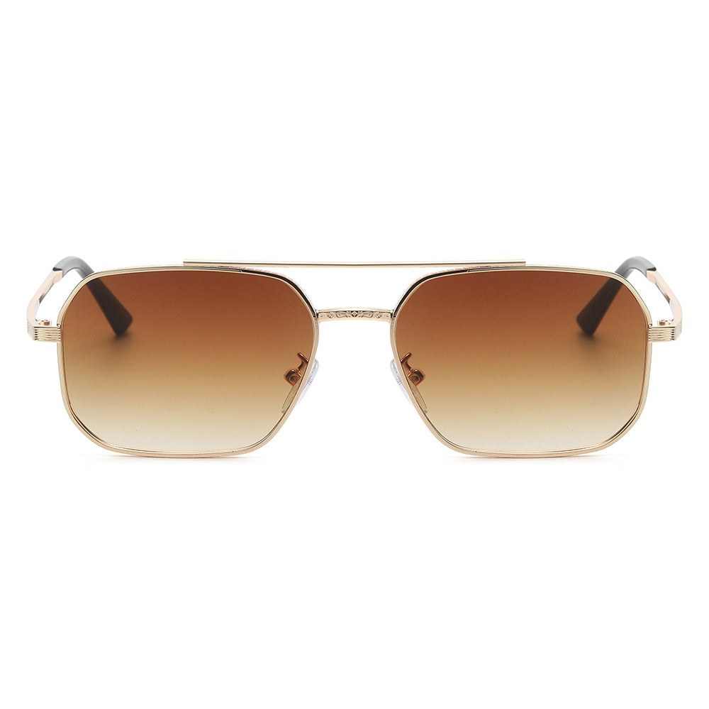 Retro Small Rectangle Metal Frame Sunglasses