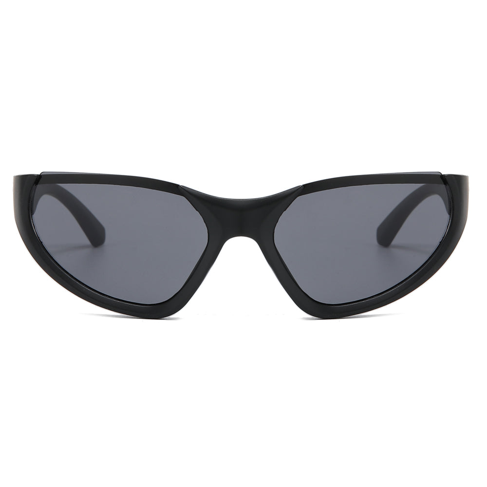 Silver Exaggerated Sport Goggle Sunglasses