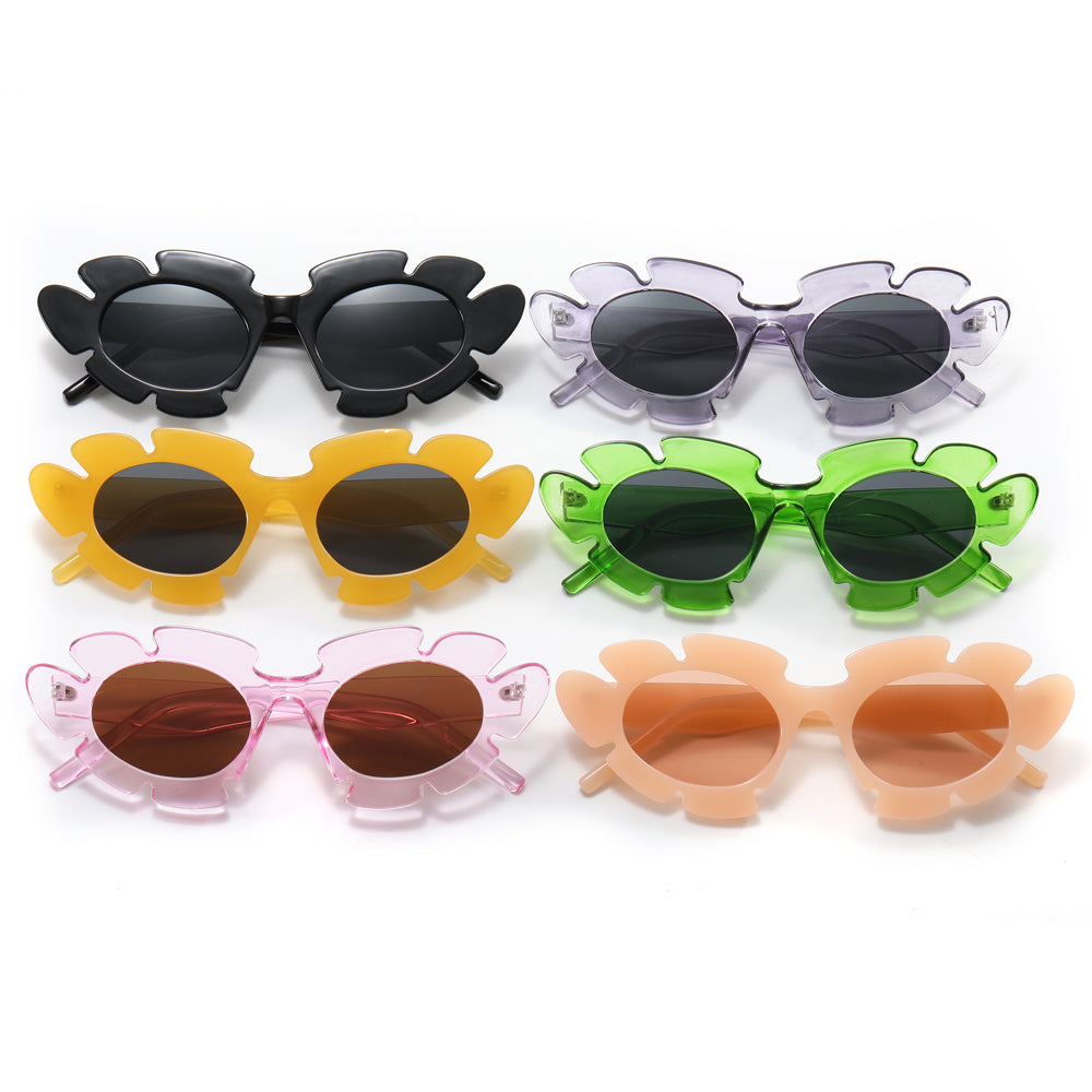 Women Flower Cat Eye Sunglasses