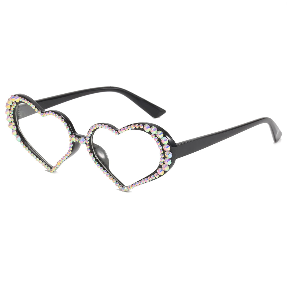 Rhinestone Lovely Cute Heart Shaped Sunglasses