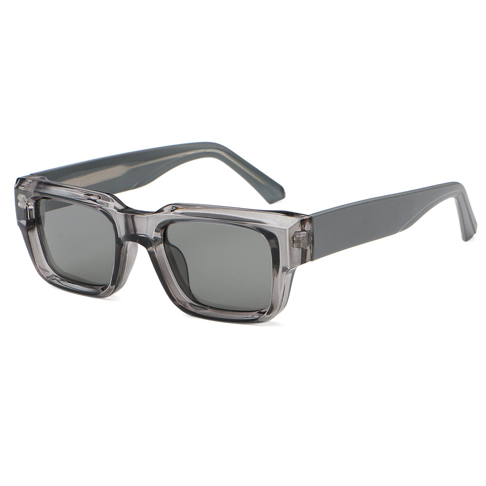 Vintage Classic Thick Rectangle Travel Shades Sunglasses