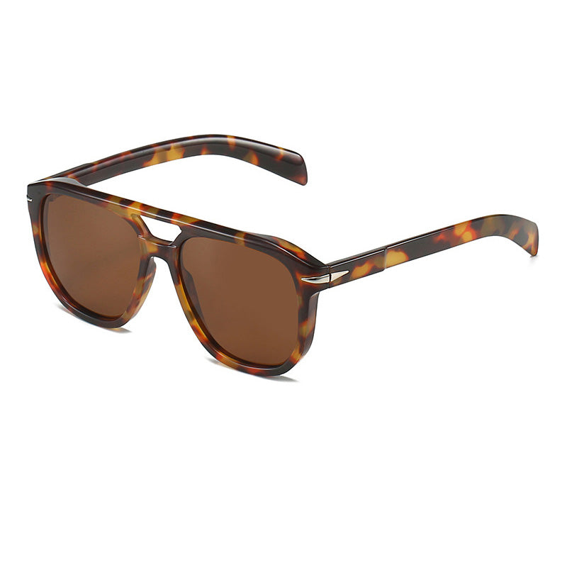 Double Bridge Flat Top Polarized Sunglasses