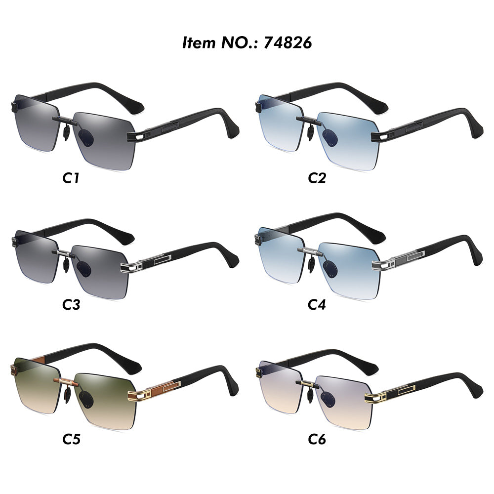 Men's Gradient Rimless Sunglasses