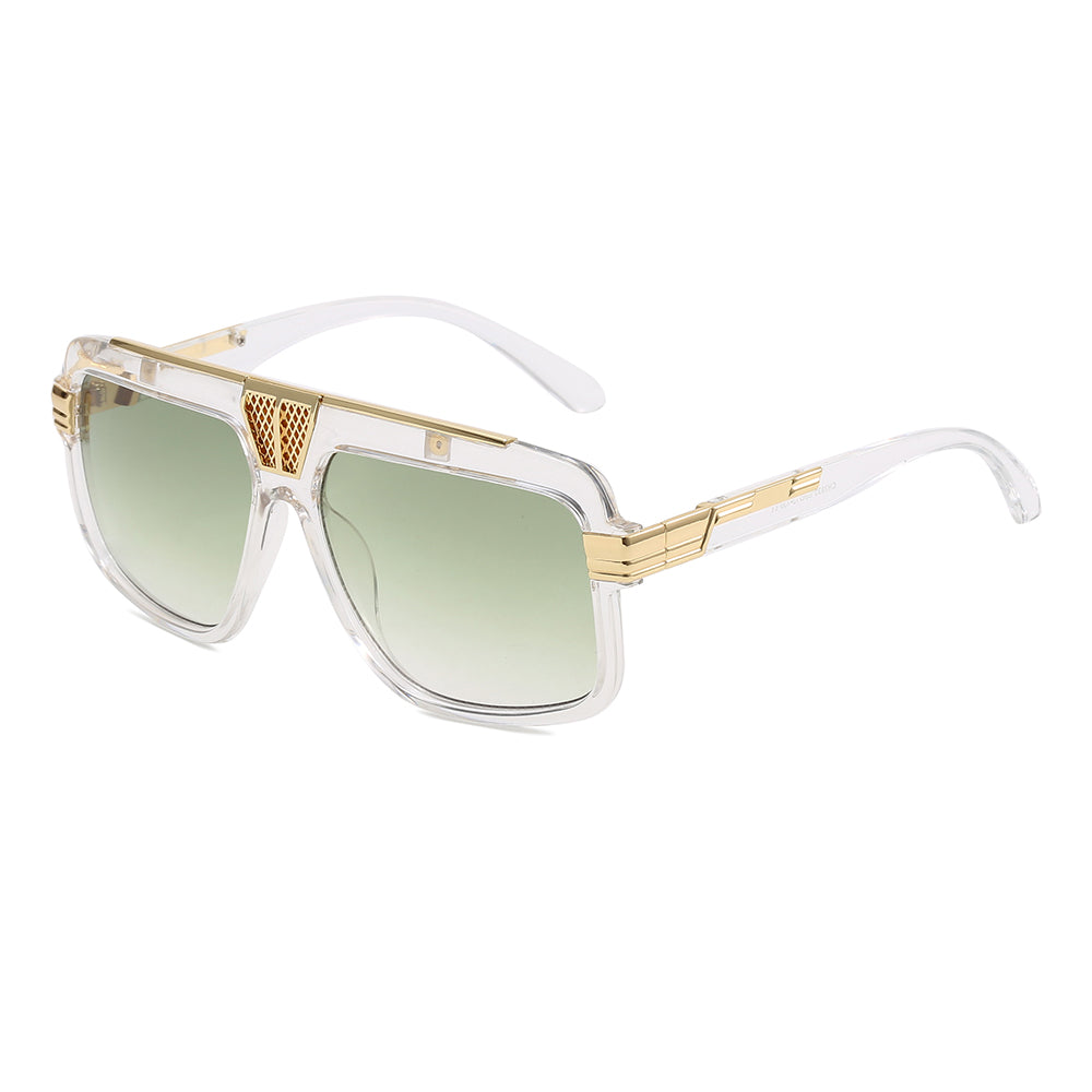 Oversized Luxury Shades Flat Top Square Sunglasses