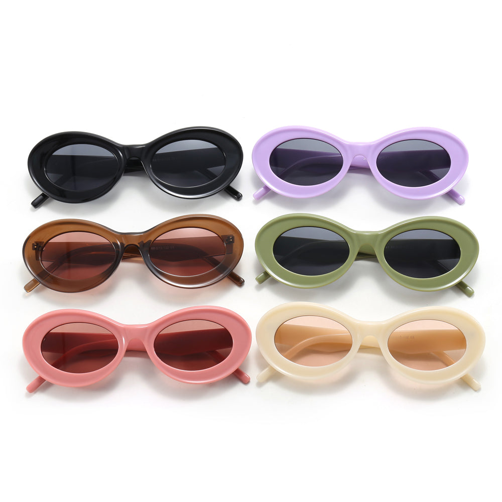 Women Retro Vintage Small Oval Stylish Sunglasses