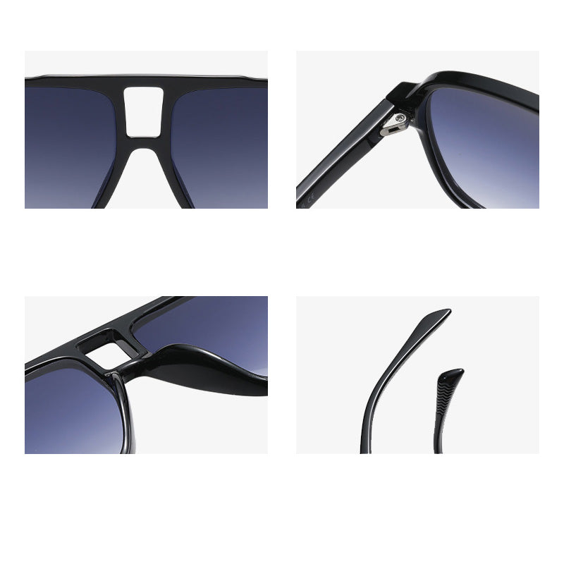 Retro Double Bridge Pilot Sunglasses