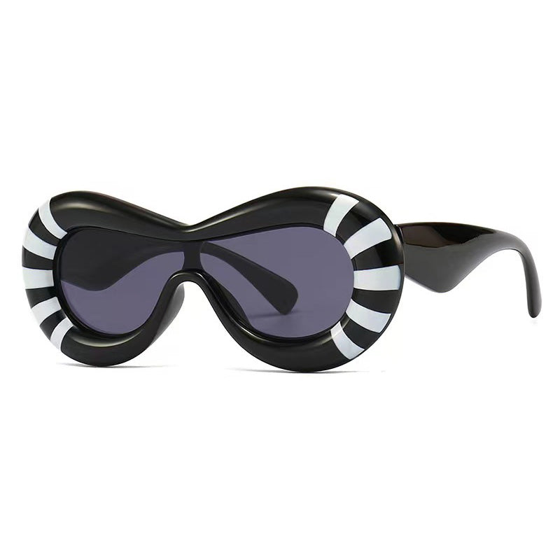 Oval Cat Eye Women Inflated Mask Sunglasses