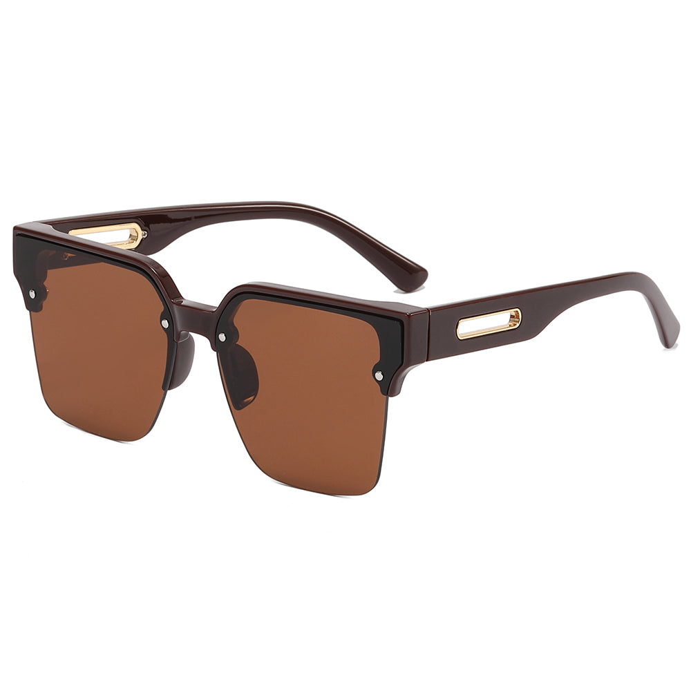 Square Half-rimless Shades Sunglasses
