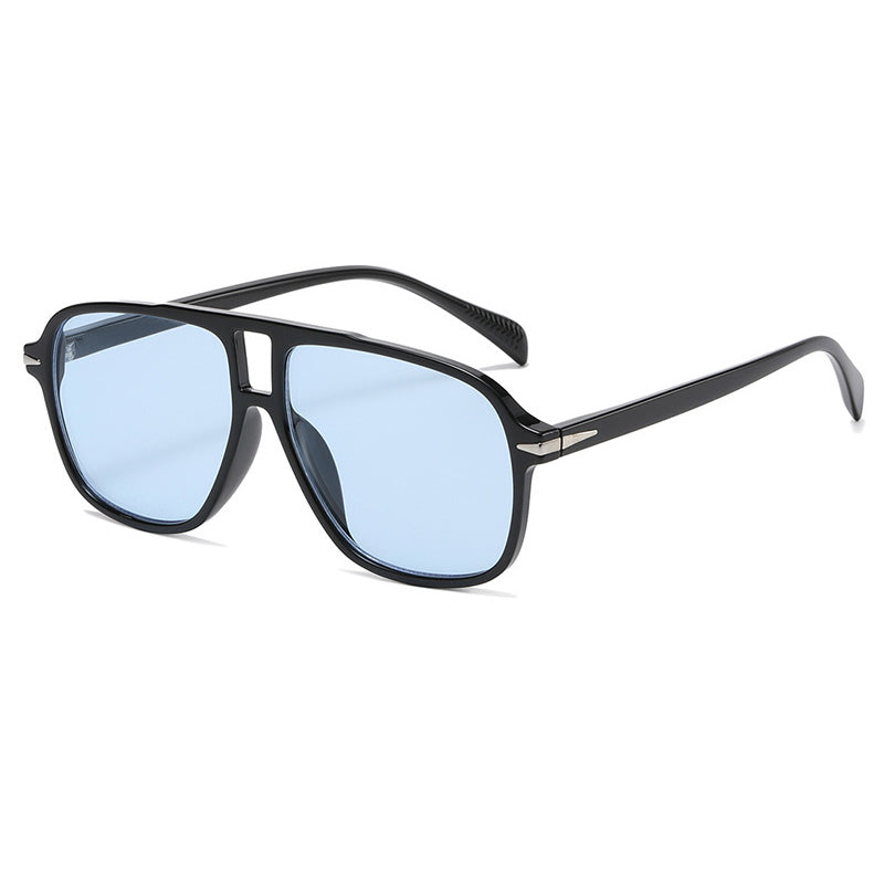 Retro Double Bridge Pilot Sunglasses