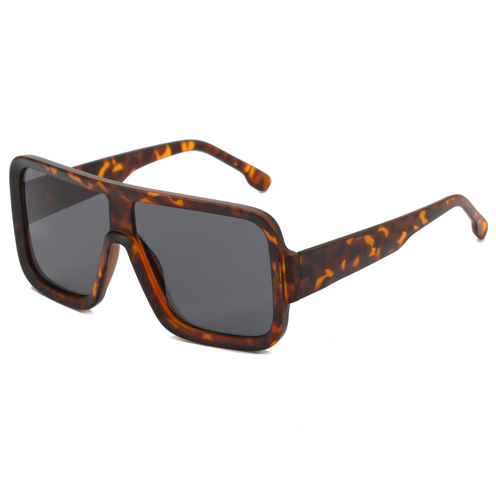 Retro Oversized Flat Top Square Shades Sunglasses