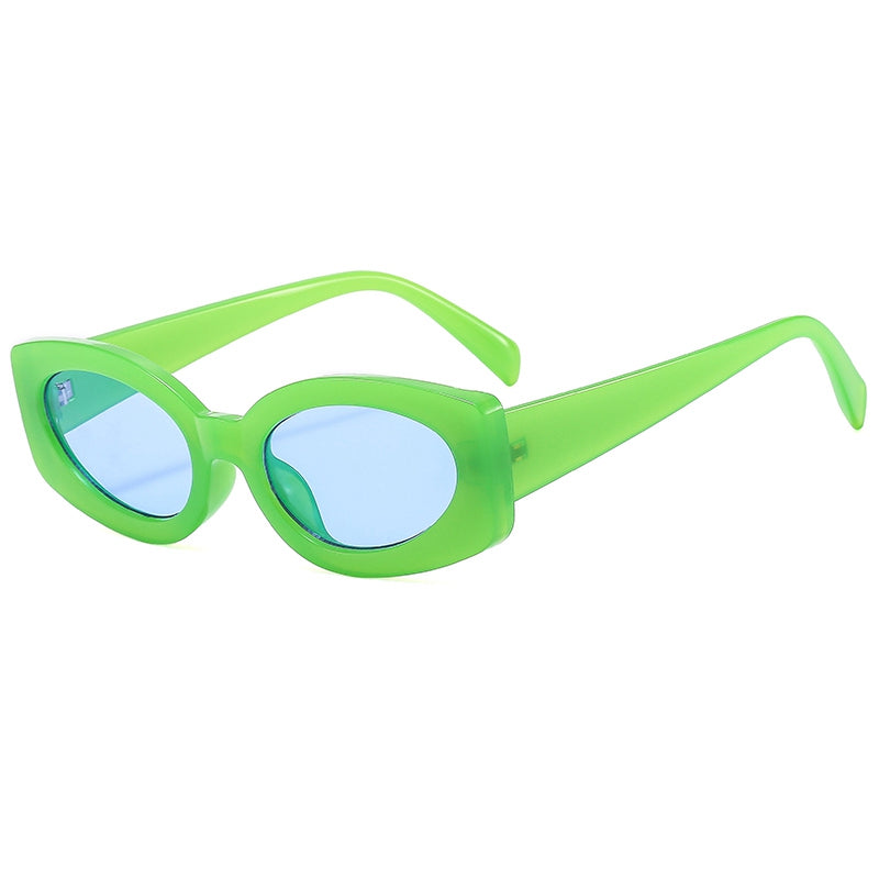 Cat Eye Women Small Oval Sunglasses