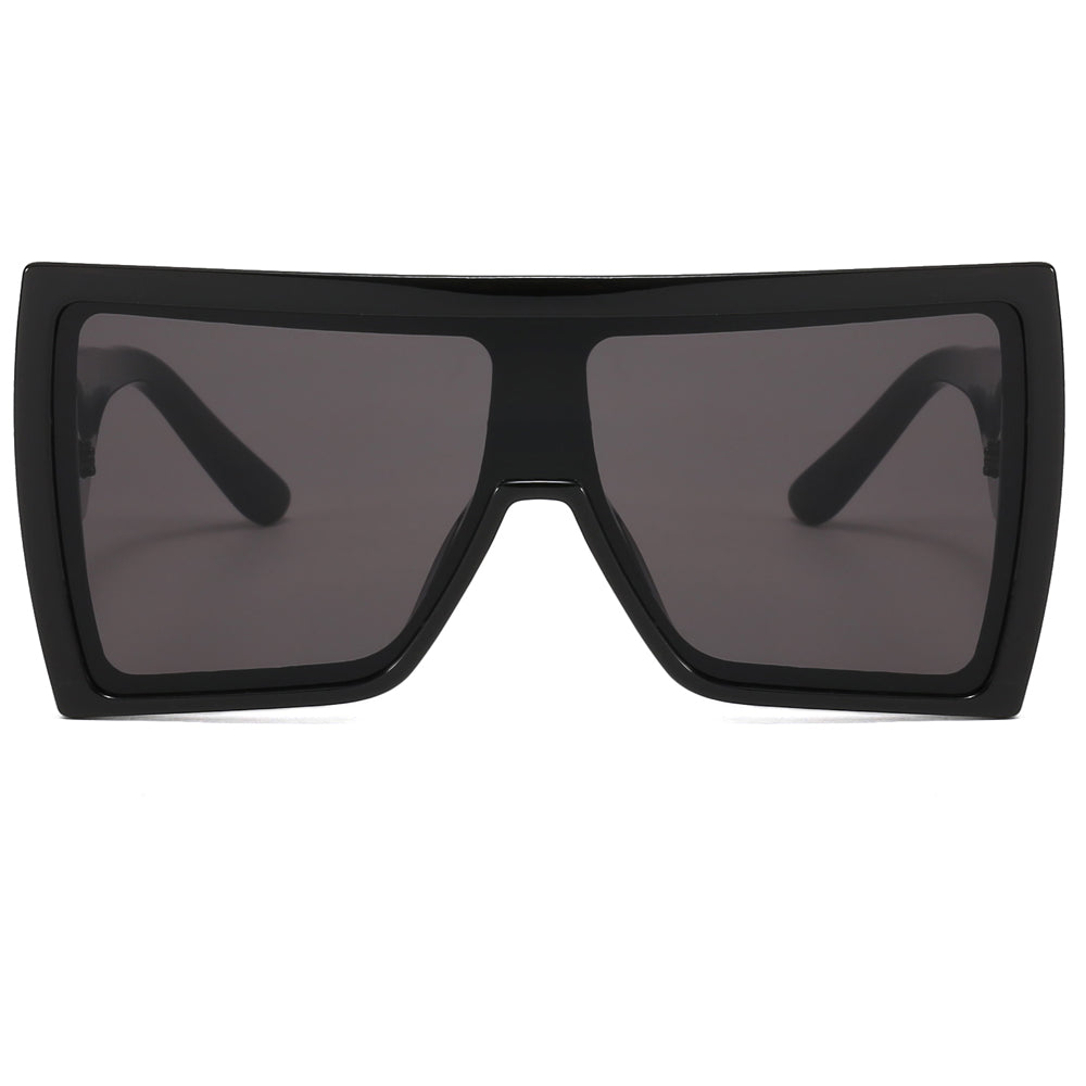 Retro Oversized Flat Top Square Shades Sunglasses