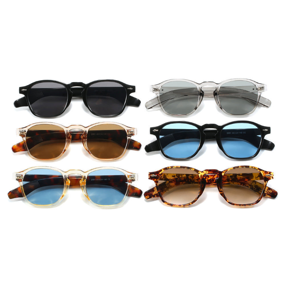 Trendy Classic Round Tinted Vacation Beach Sunglasses
