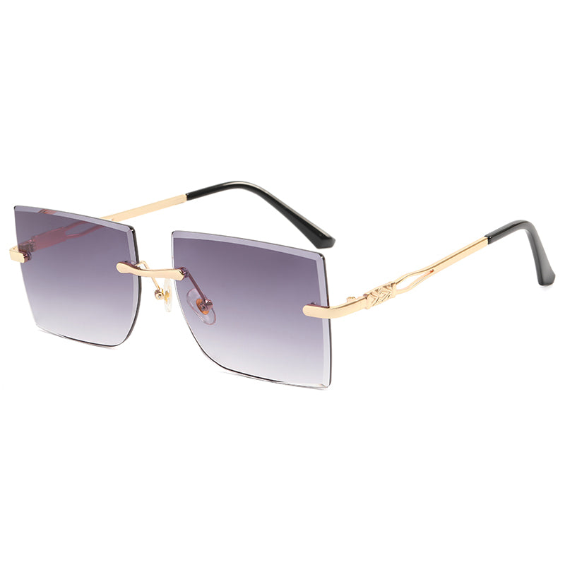 Women Rimless Square Sunglasses