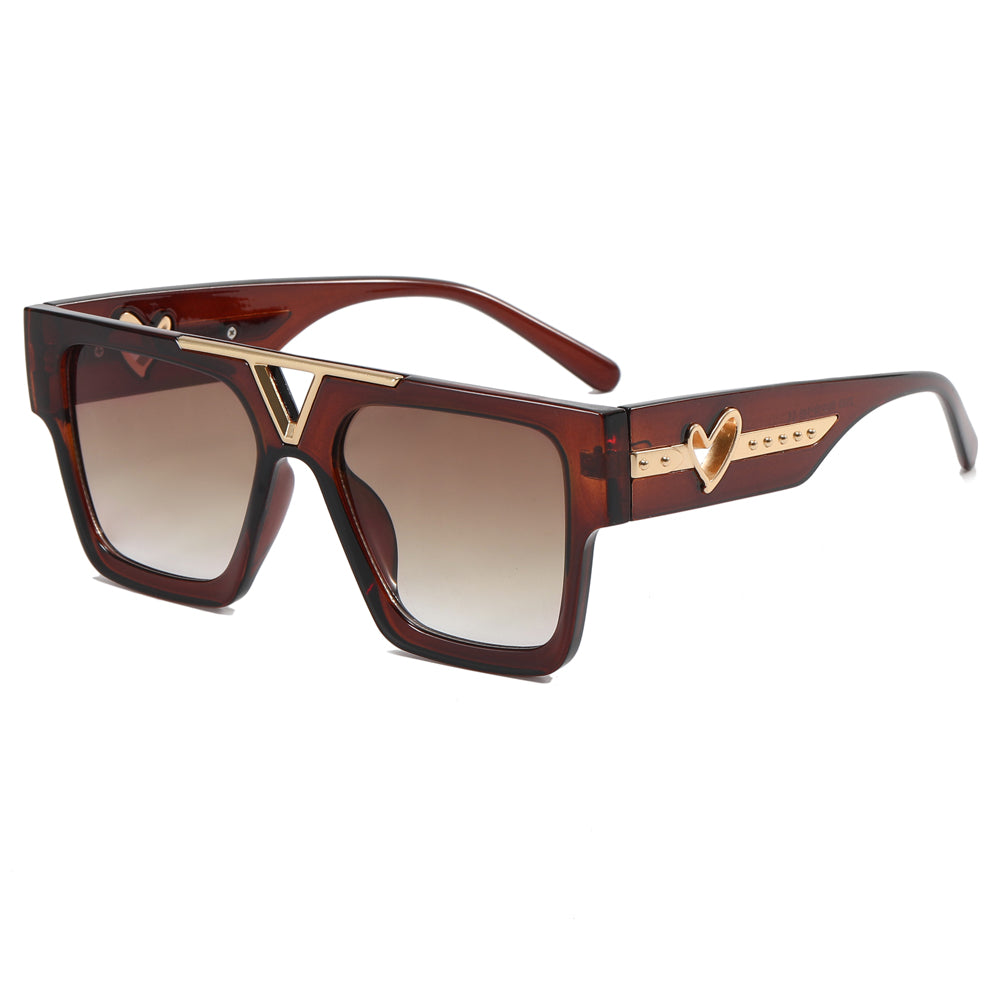 Gradient Shades Flat Metal Top Sunglasses