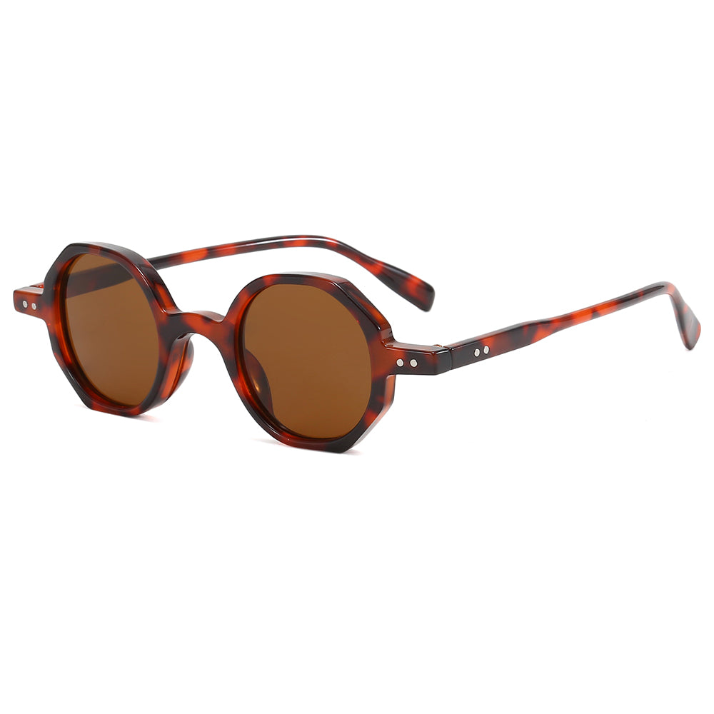 Vintage Women Small Hexagon Shaped UV400 Sunglasses