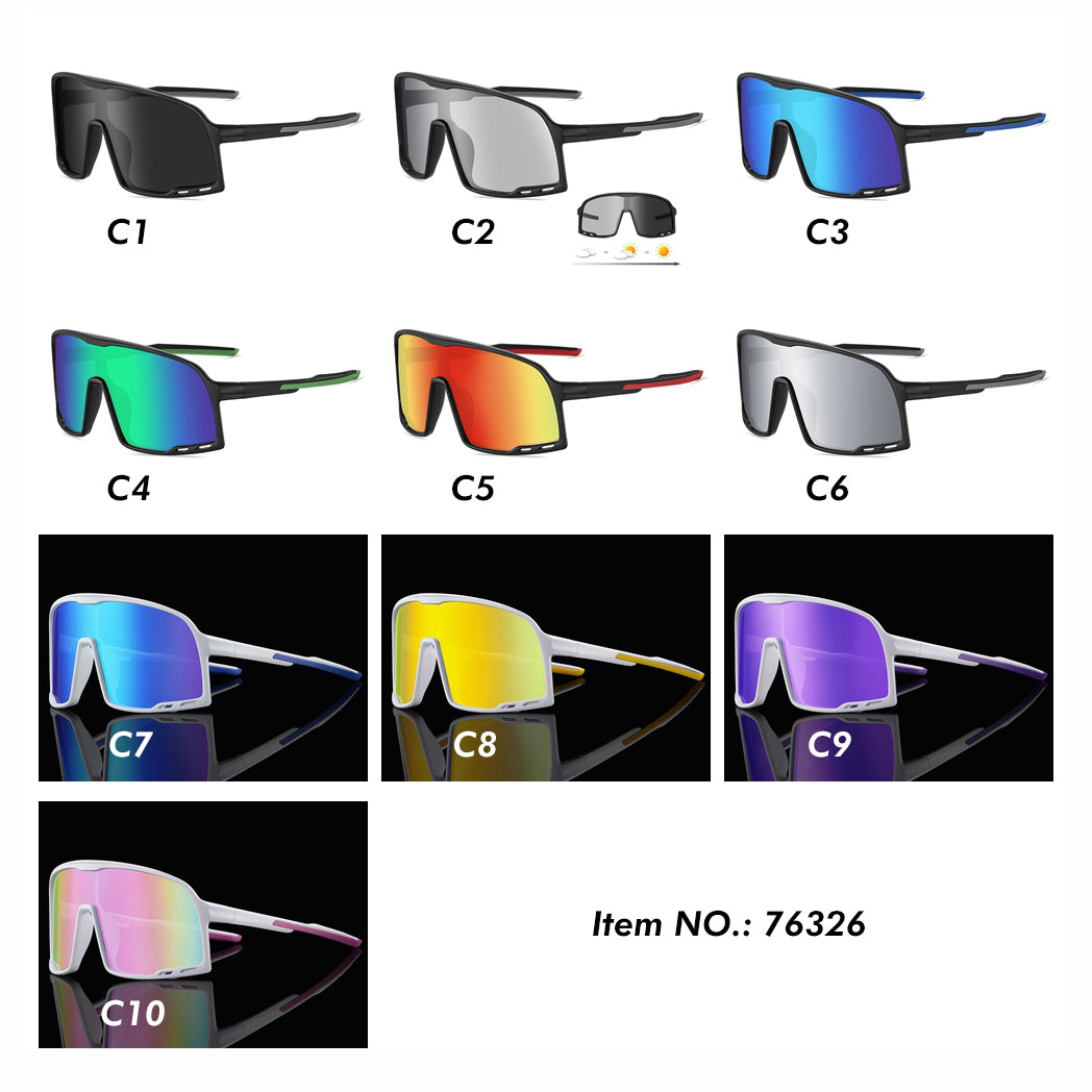 Oversized One Piece Lens Cycling Running Sports Polarized Sunglasses