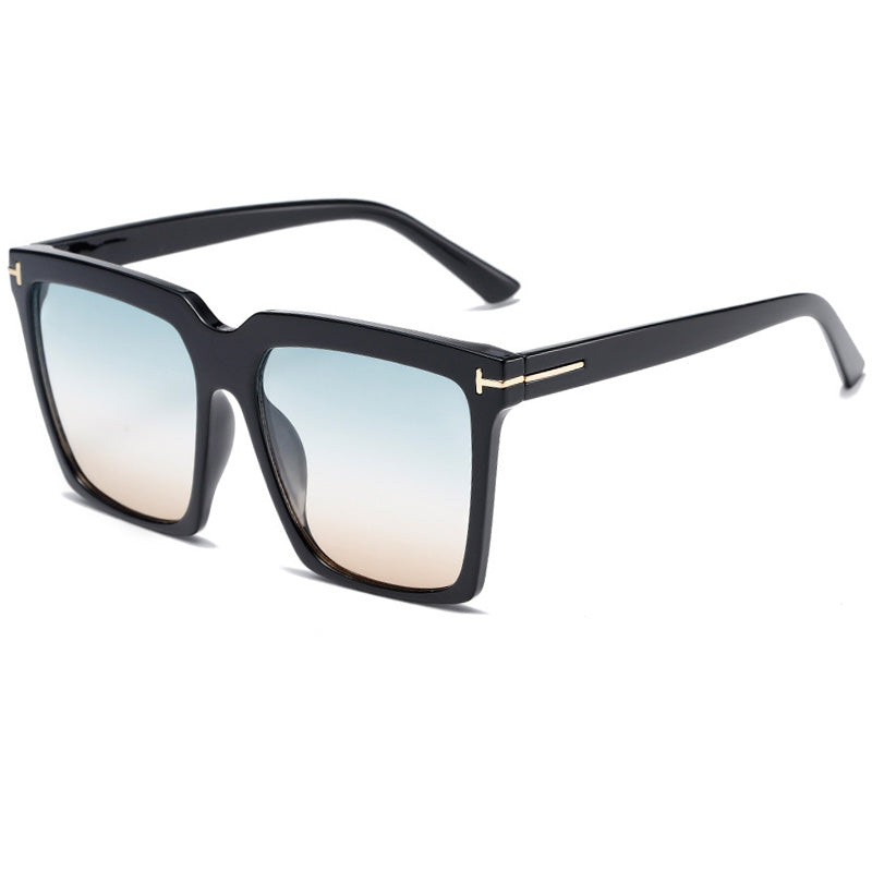 Oversized Cat Eye Women Square Ombre Shades Sunglasses