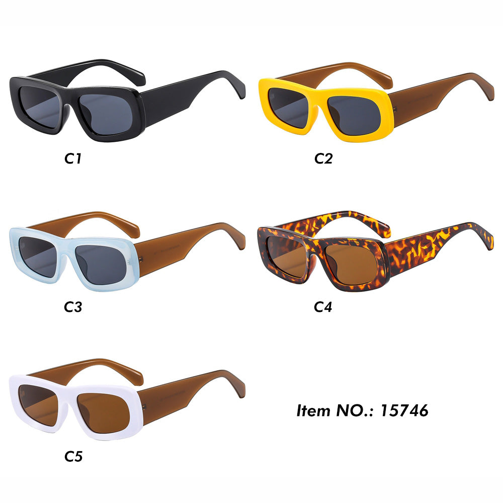 Rectangle Cat Eye Shades Flat Top Sunshade Sunglasses