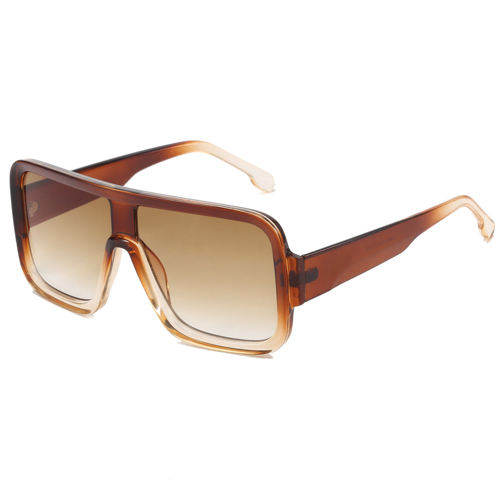 Retro Oversized Flat Top Square Shades Sunglasses