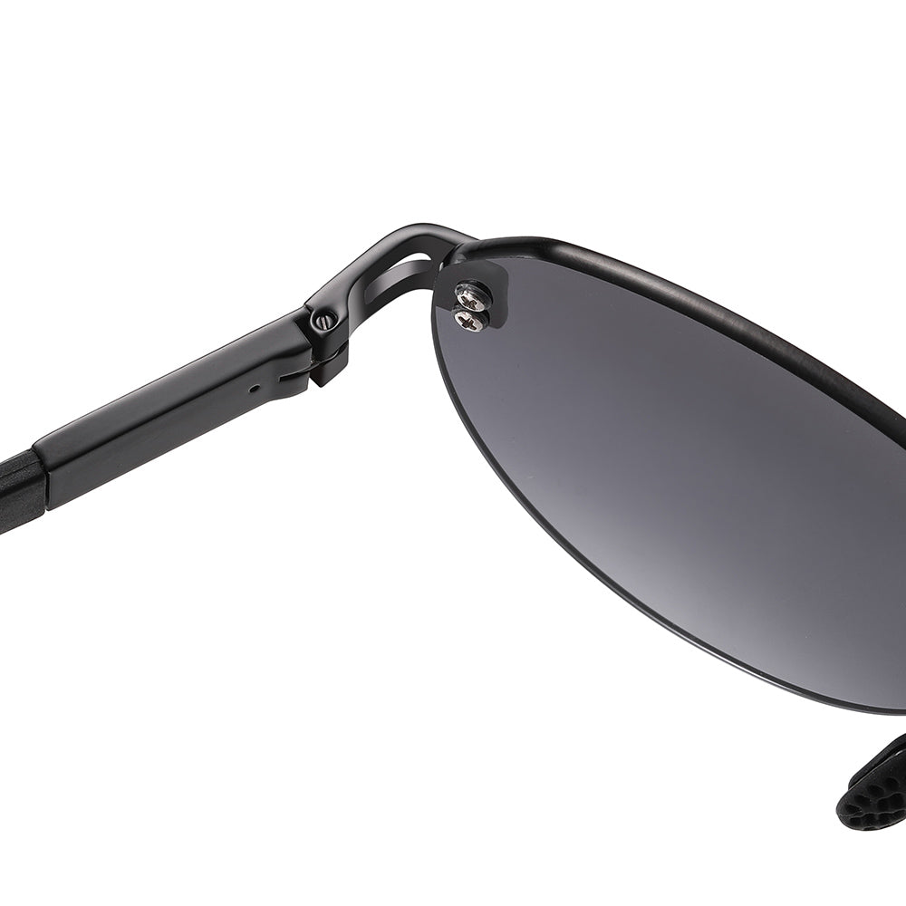 Men's Gradient Oval Rimless Sunglasses